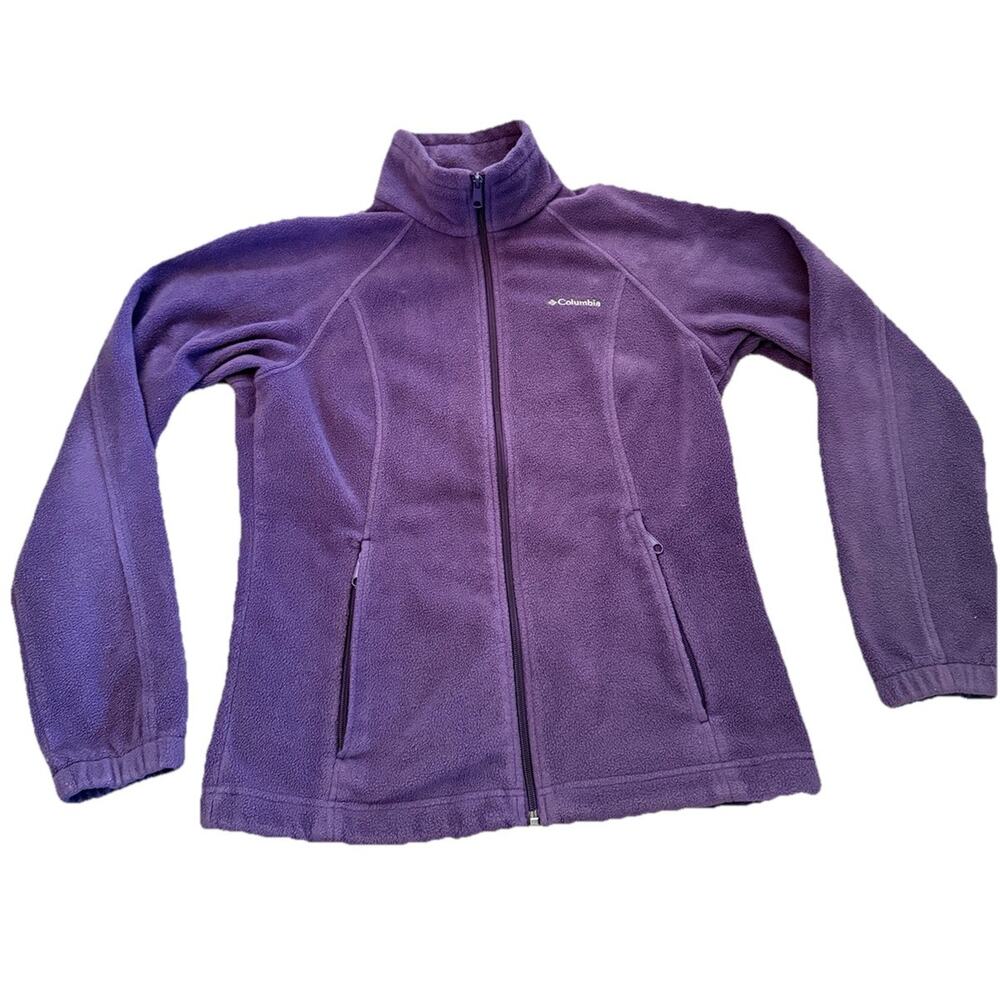 Columbia long sleeve full zip fleece Jacket women’s size medium purple